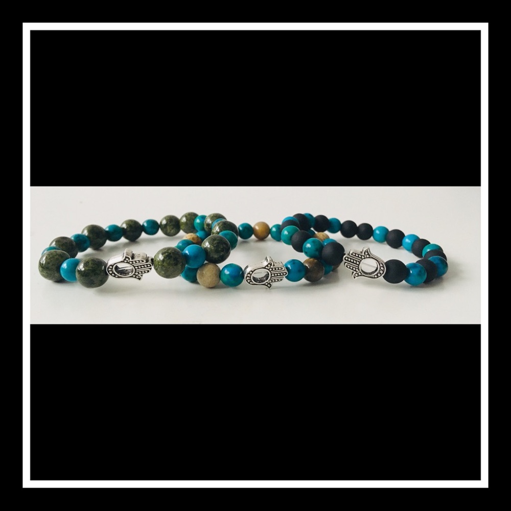 Hamsa Hand Handmade Beaded Bracelet